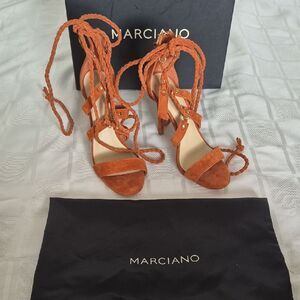 Marciano Women's Rust Lace-Up Heels